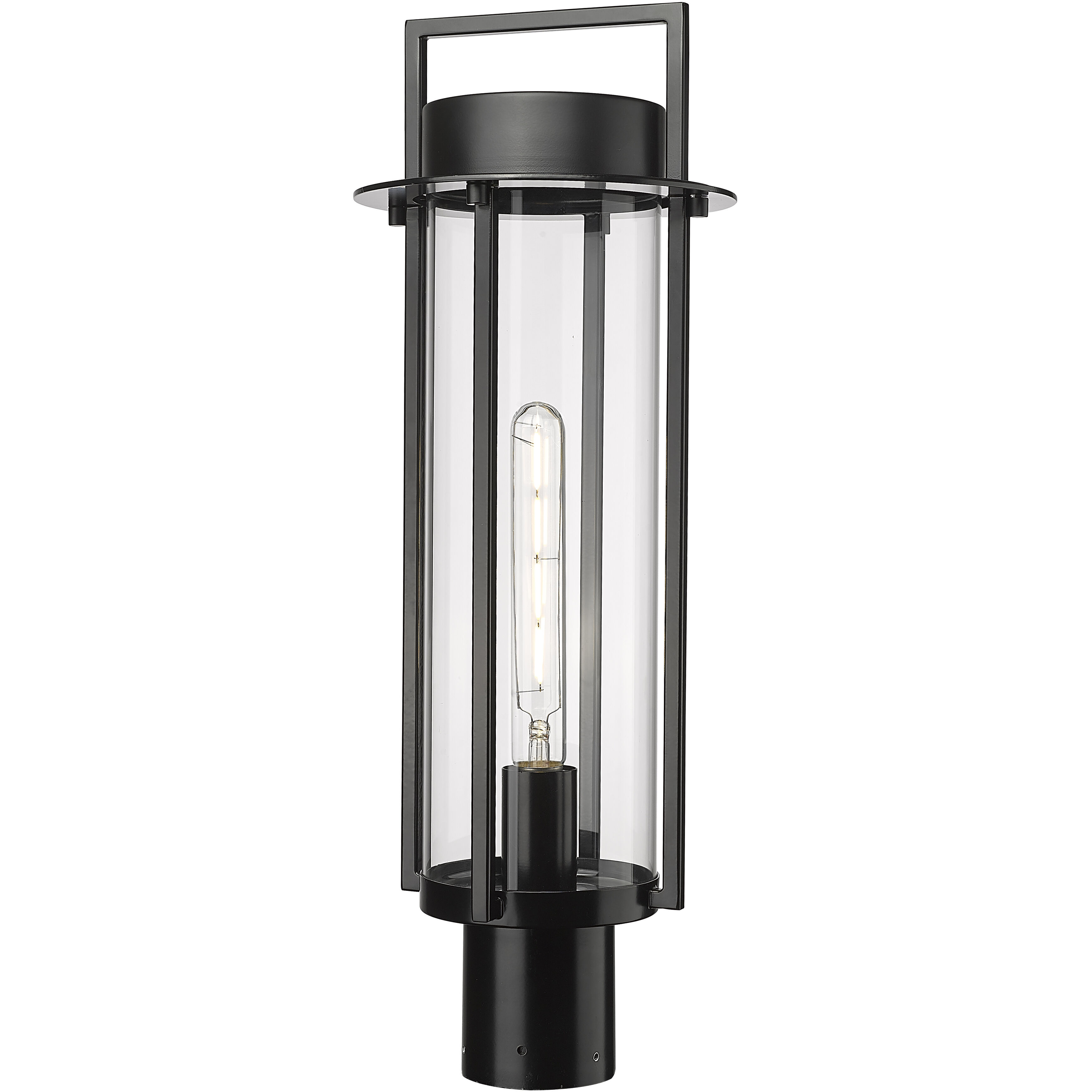 Russell 1 Light 22.25 inch Powder Coated Black Outdoor Post Lantern